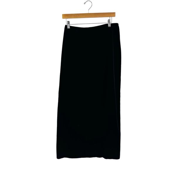 J. Crew Womens Black Maxi Skirt Velvet Soft Classic Elegant Size 10 - Picture 1 of 7